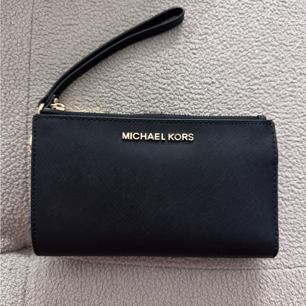 Michael Kors Black and Gold Clutch
